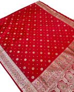 Red & Golden Botti Banarasi Saree