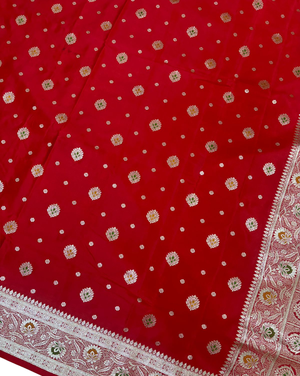 Red & Golden Botti Banarasi Saree