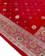 Red & Golden Botti Banarasi Saree