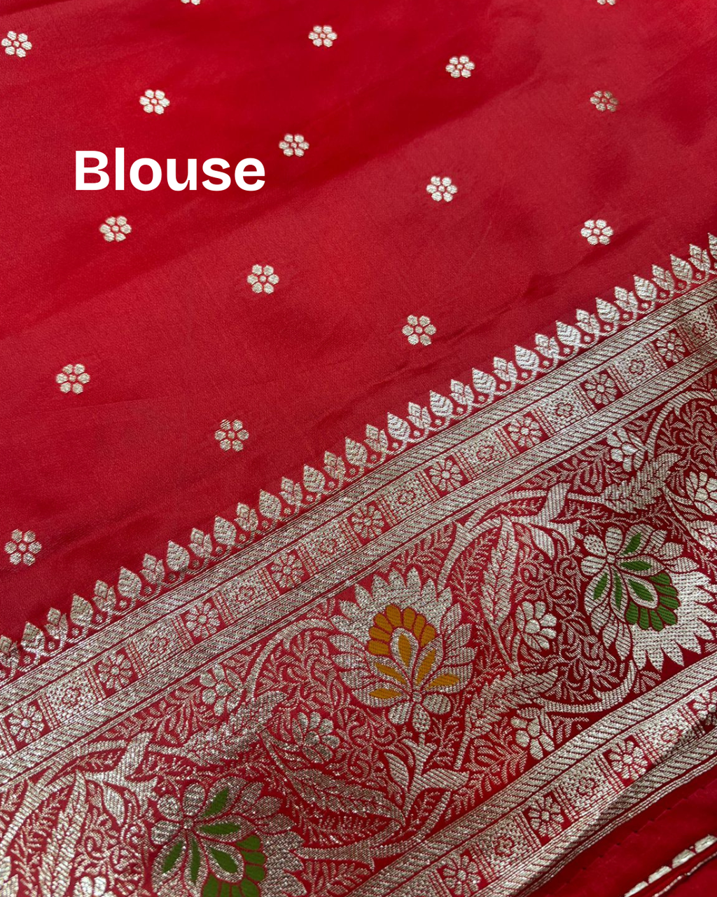 Red & Golden Botti Banarasi Saree