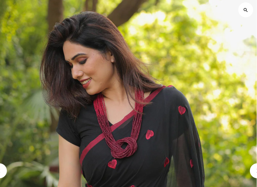 Pure 120 Count Mul Cotton Saree (Black)