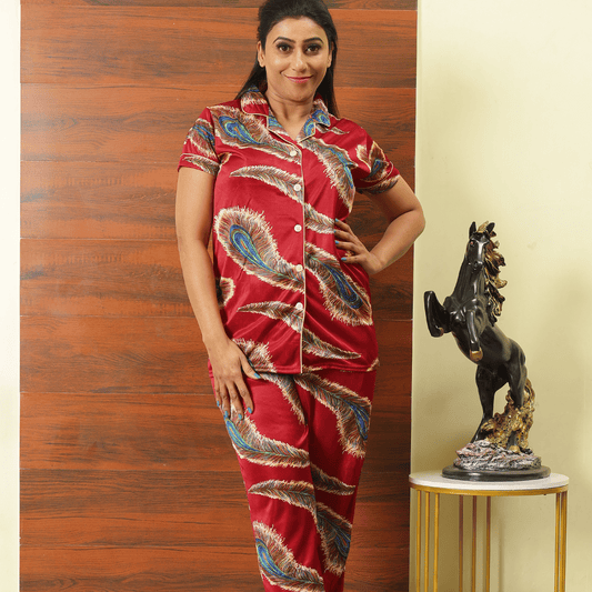 Red Night Suit For Women