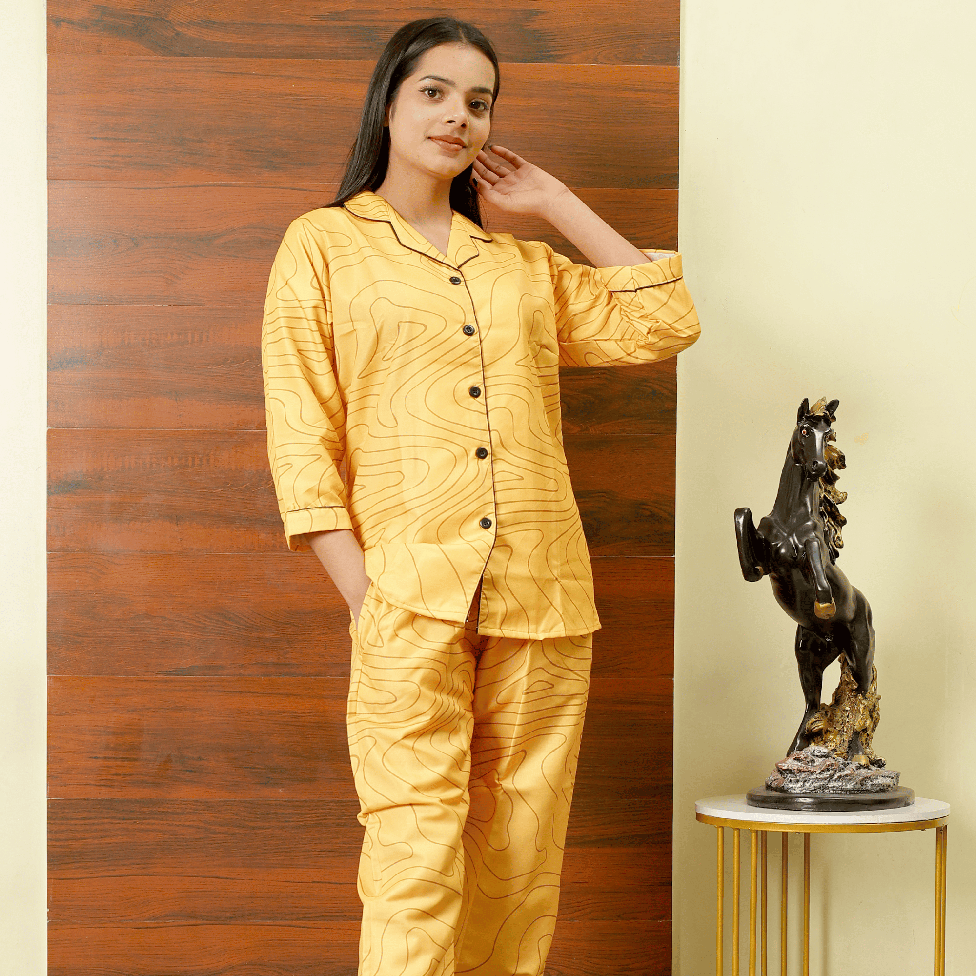 Stylish Yellow Night Suit