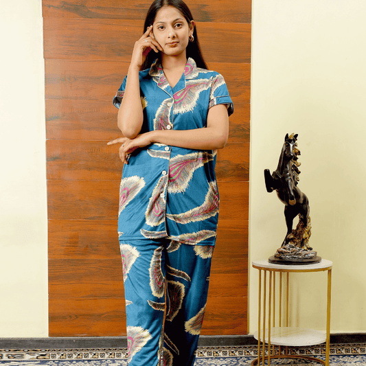 Blue Night Suit For Women