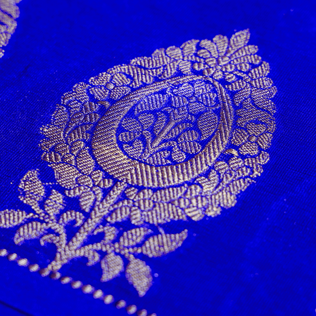 Blue Tissue Silk Saree