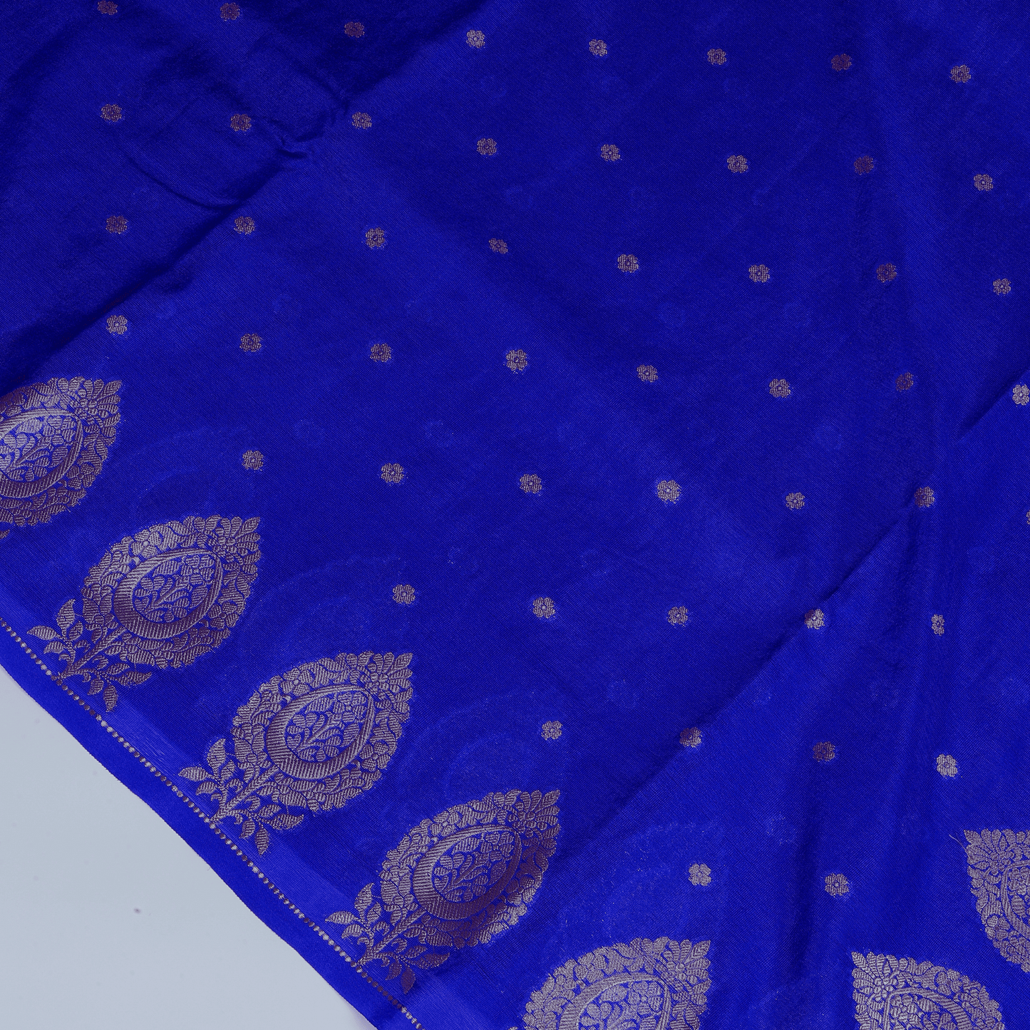 Blue Raw Mango Silk Saree