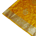 Yellow Banarasi Mashru Satin Silk Saree