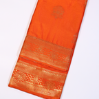 Pure Banarasi Mashru Silk Saree (Orange)