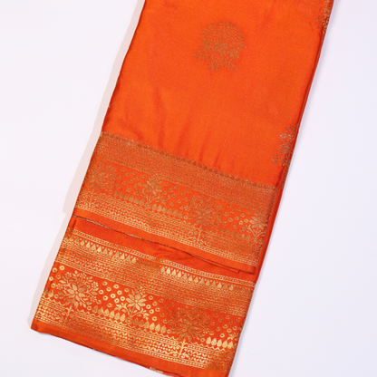 Mashru Silk Saree (Orange)
