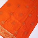 Pure Banarasi Mashru Silk Saree (Orange)