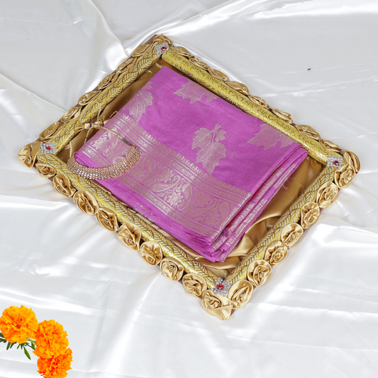 Premium Katan Silk With Zari Weaving