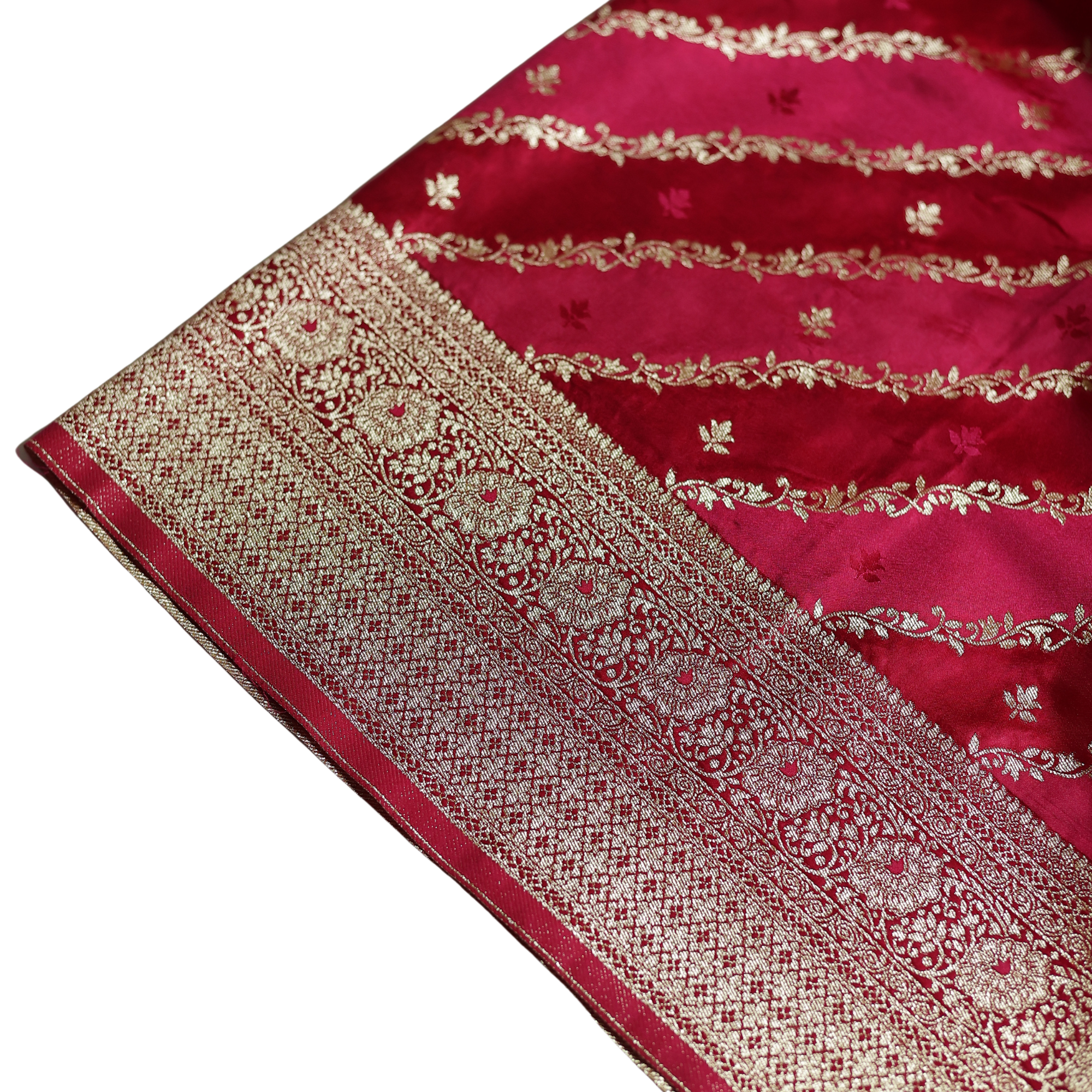 Pure Banarasi Mashru Silk Saree (Pink)