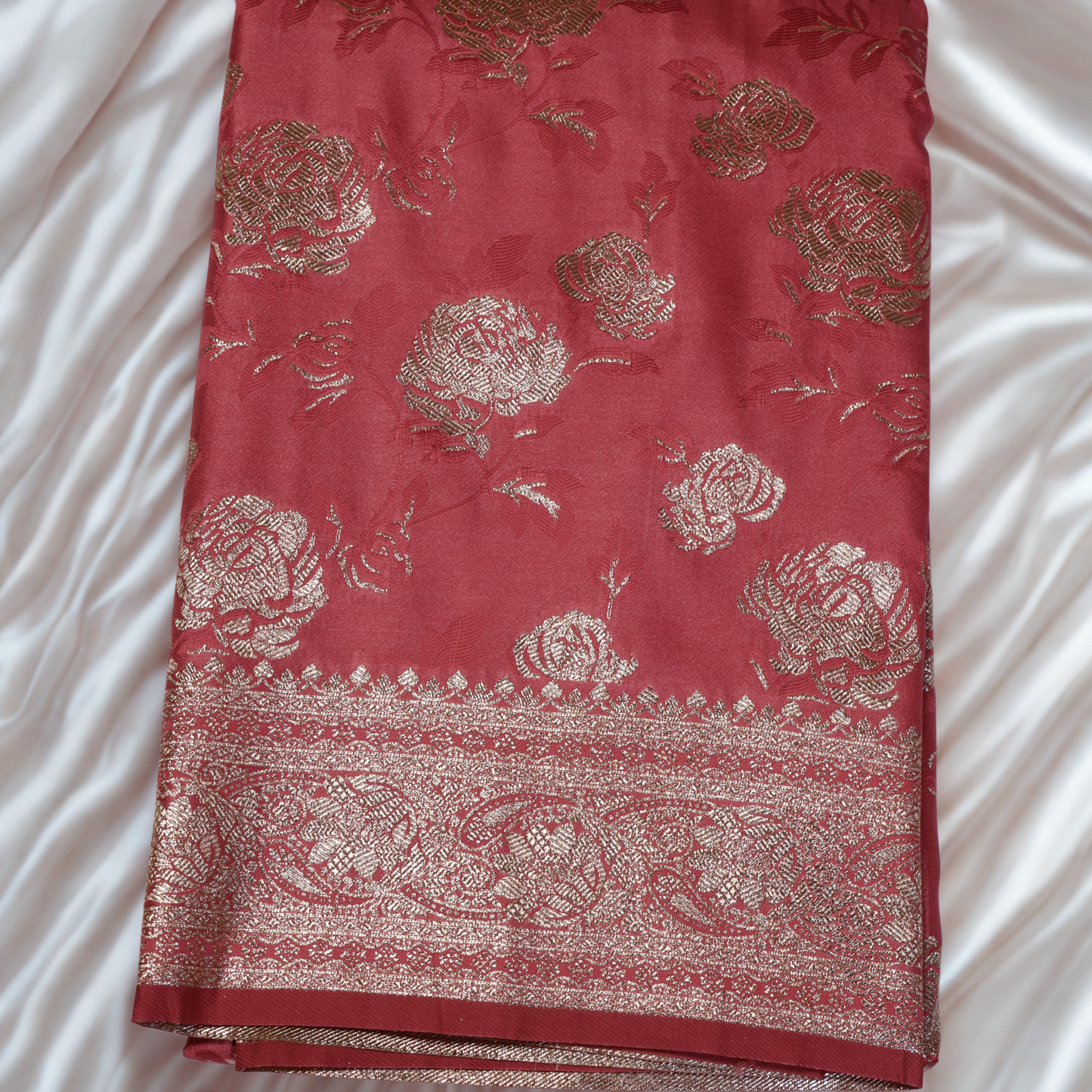 Mashru Silk Saree with Zari Weaving
