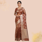 Tissue Banarasi Silk Saree (Rose Gold)