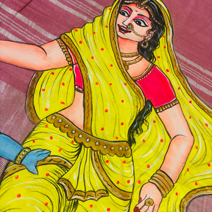 Hand-Painting Saree (Bal-Krishna)
