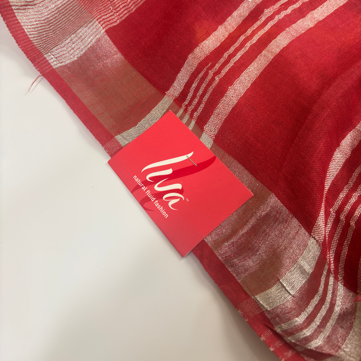 Hand-Painting Saree (Red)  Only Made to Order