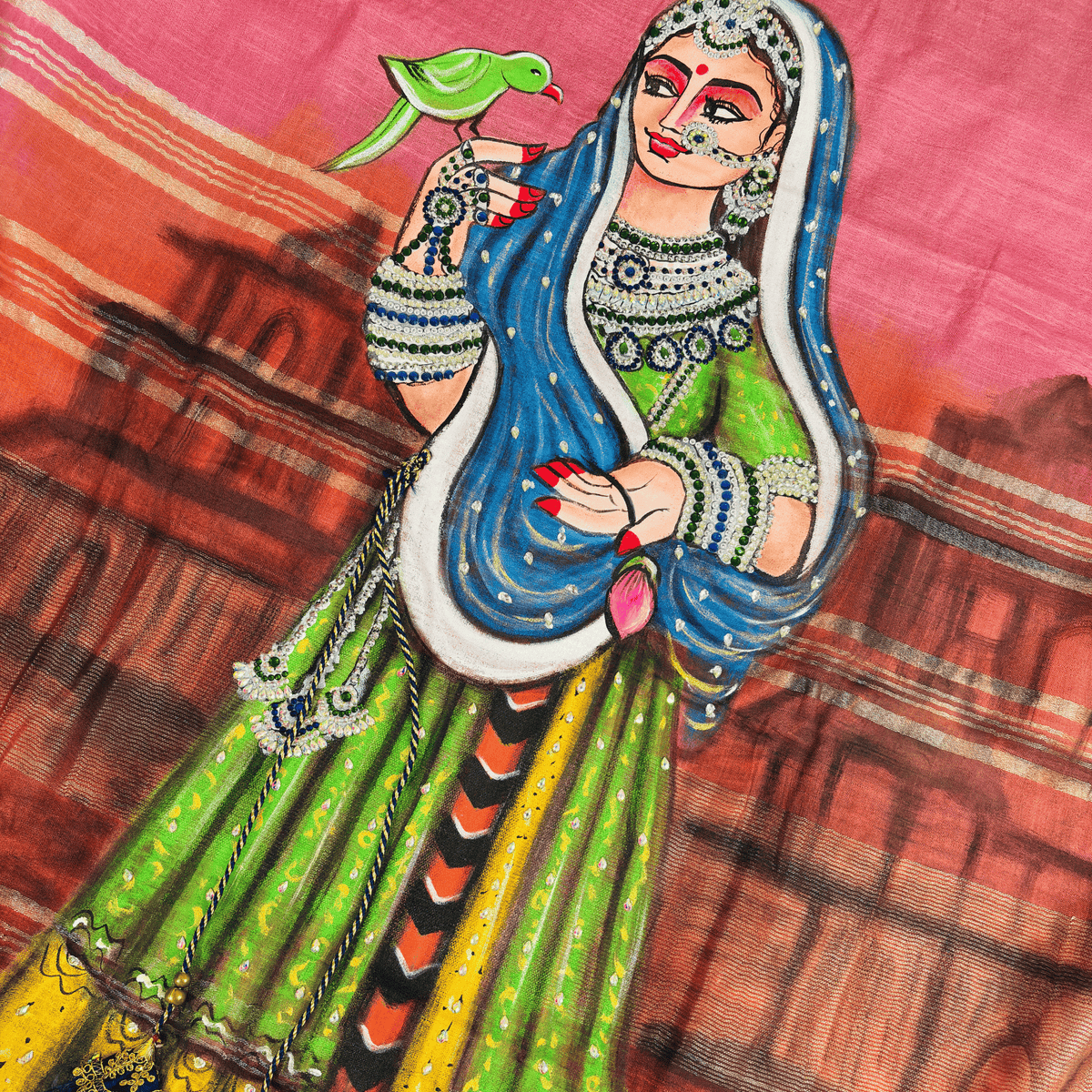 Rani Padmavati-themed hand-painted saree