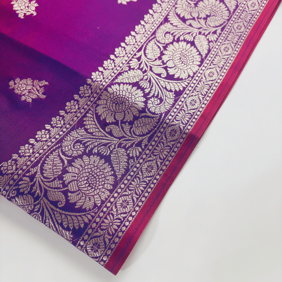 Premium Banarasi Silk Saree (Purple)