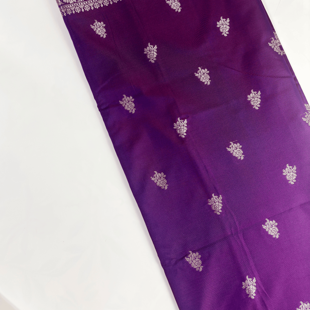 Premium Banarasi Silk Saree (Purple)