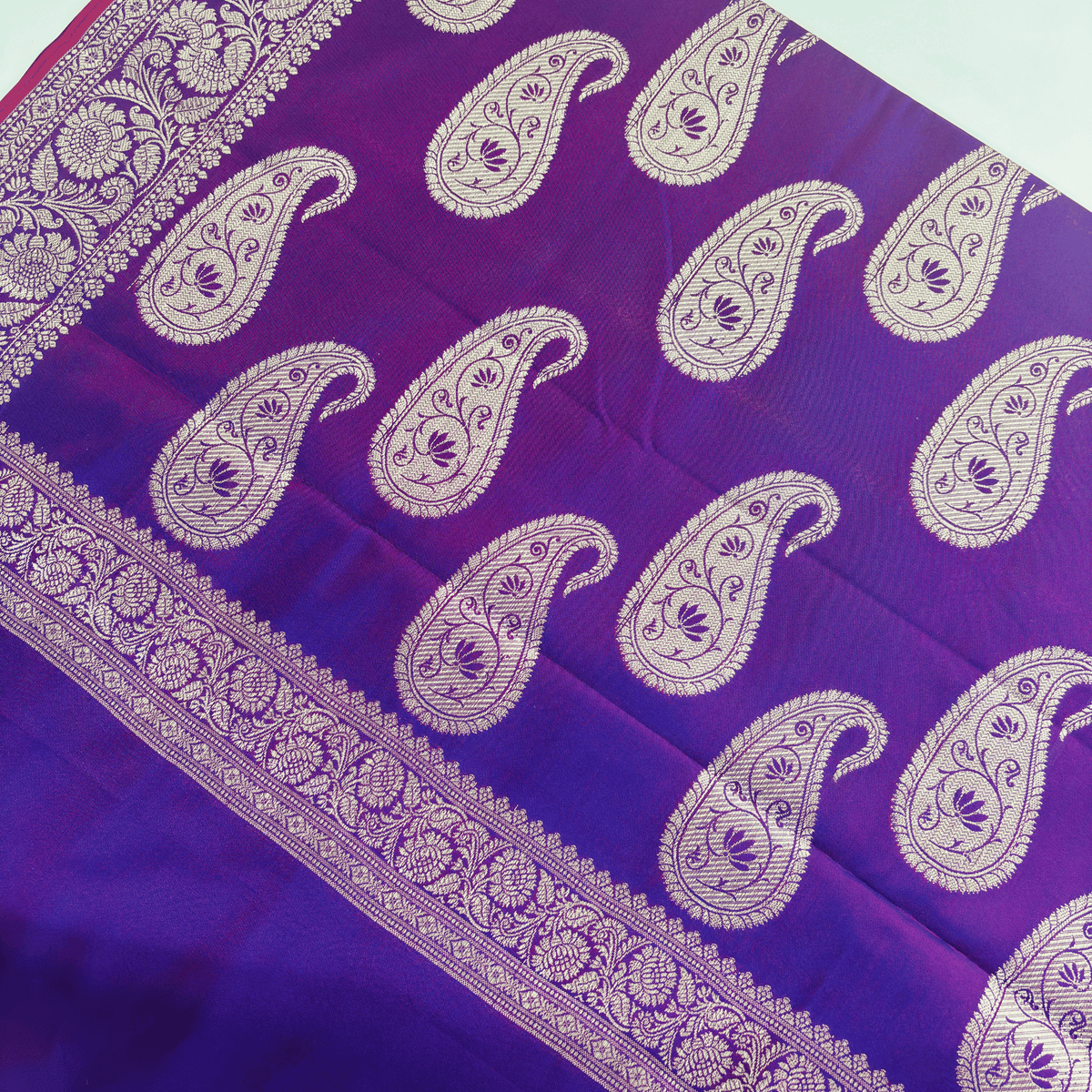 Premium Banarasi Silk Saree (Purple)