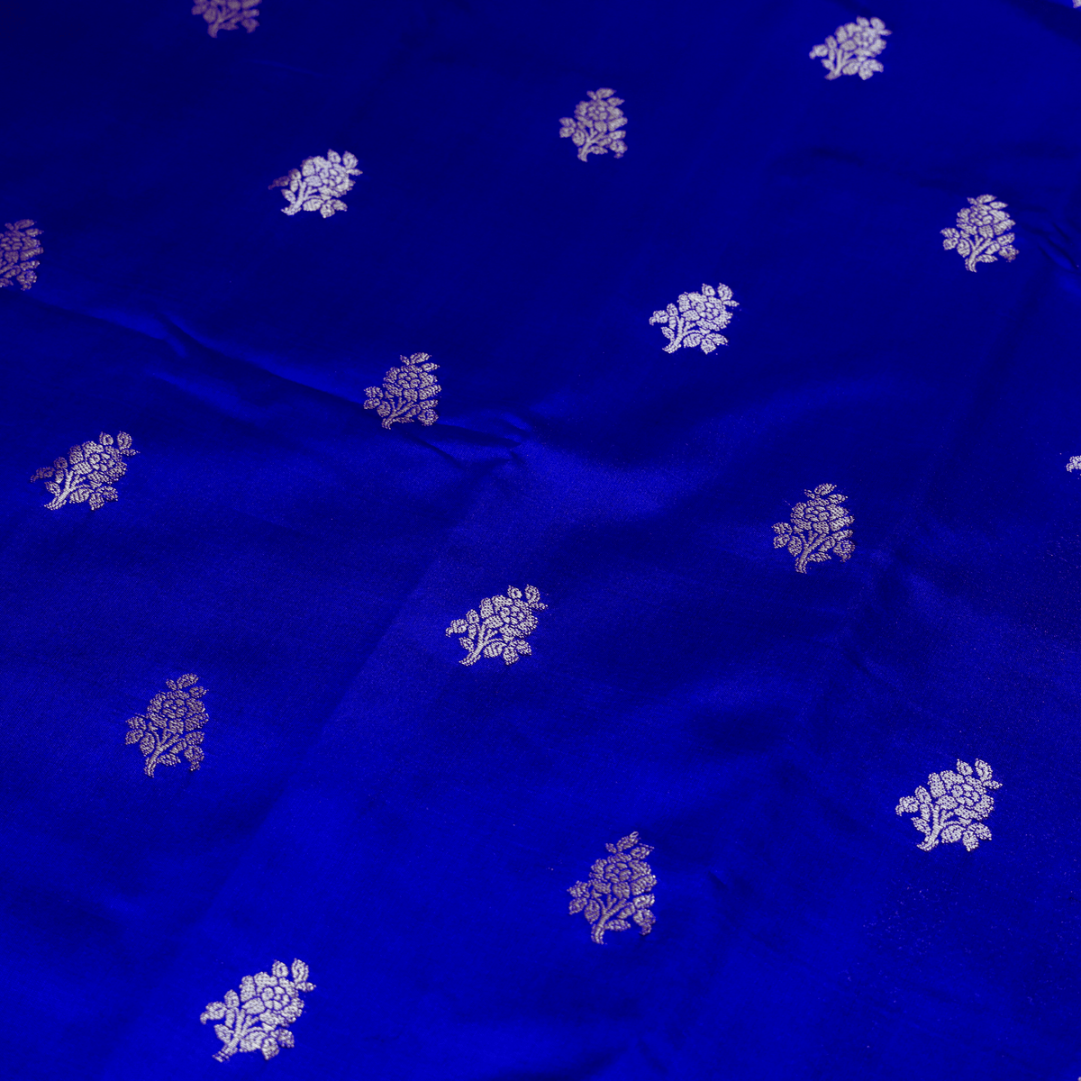Blue Pure Banarasi Katan Silk Saree