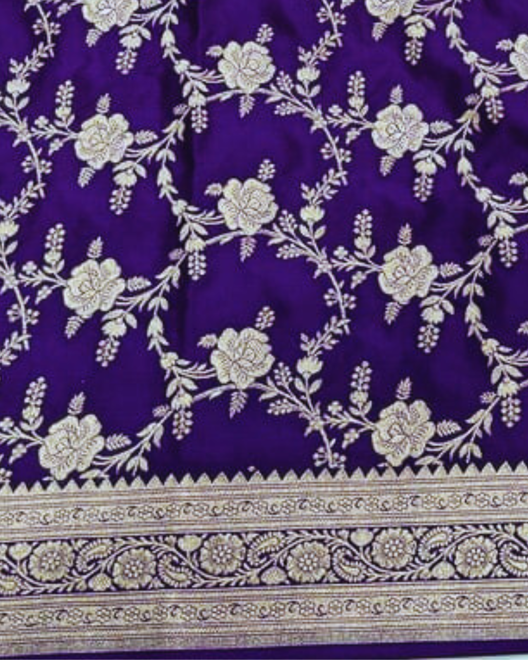 Purple Pure Mashru Silk Saree With Jaal Weaving