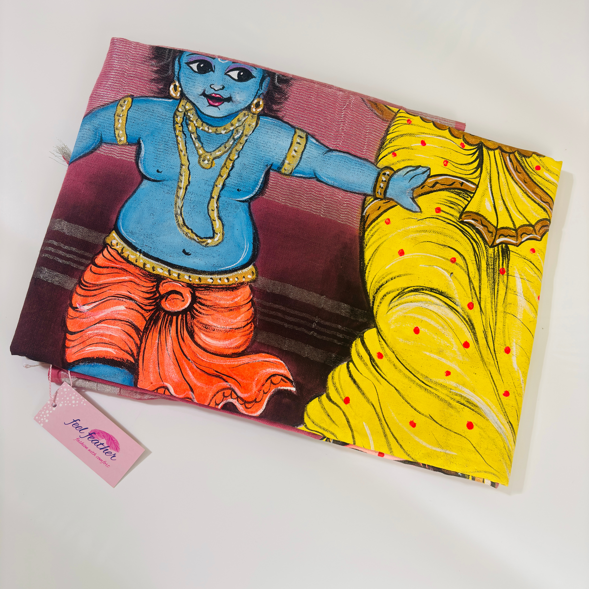 Hand-Painting Saree (Bal-Krishna)