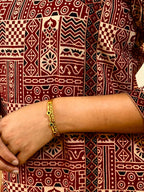 Ajrakh Hand-Block Print Kurta (Beige)