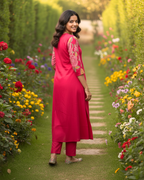 Pink Embroidery Co-Ord Set