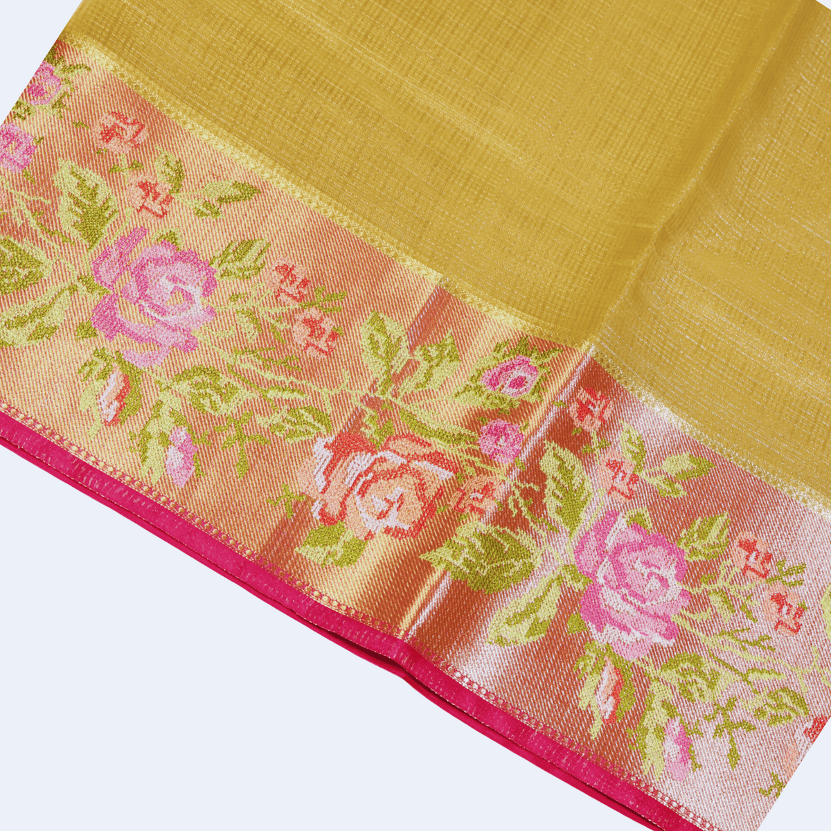 Kota Tissue Silk With Parsi Embroidery