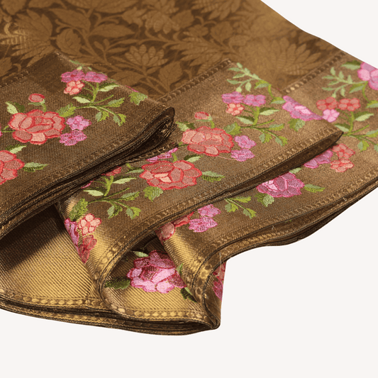 Golden Banarasi Silk Saree (Nita Ambani Inspire)