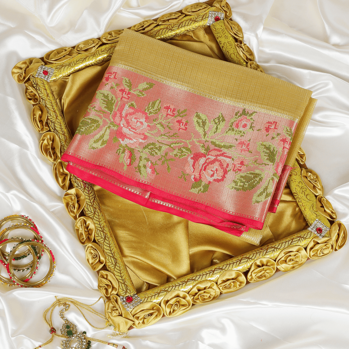 Kota Tissue Silk With Parsi Embroidery