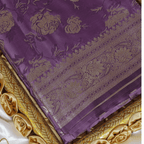 Mashru Silk Saree with Zari Weaving (Lavender)