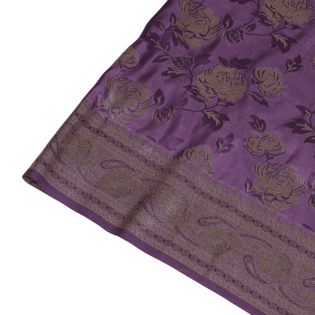Mashru Silk Saree with Zari Weaving (Lavender)