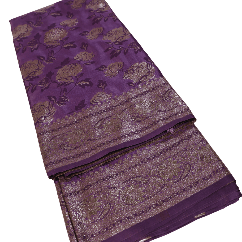 Mashru Silk Saree with Zari Weaving (Lavender)