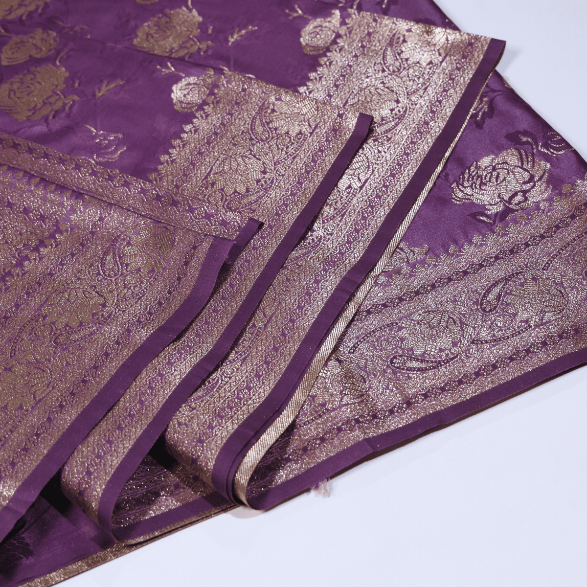 Mashru Silk Saree with Zari Weaving (Lavender)