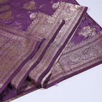 Mashru Silk Saree with Zari Weaving (Lavender)