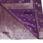Mashru Silk Saree with Zari Weaving (Lavender)