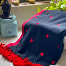 Pure 120 Count Mul Cotton Saree (Black)