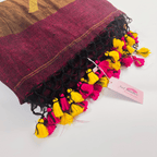 Pure Jayshree Linen Saree (Maroon)