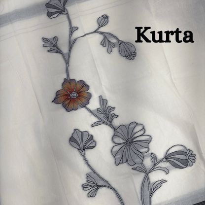 Off White Pure Linen Unstitched Suit 2