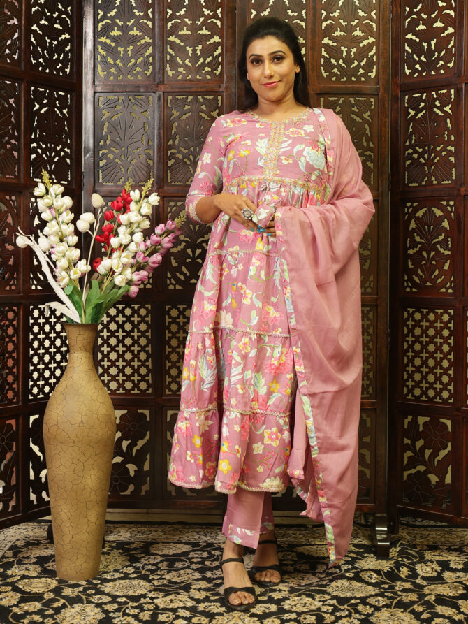 Feel Feather Anarkali Kurta Set For Women
