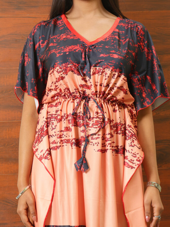 Feel Feather Abstract Women Printed Nighty / Kaftan - Image 3