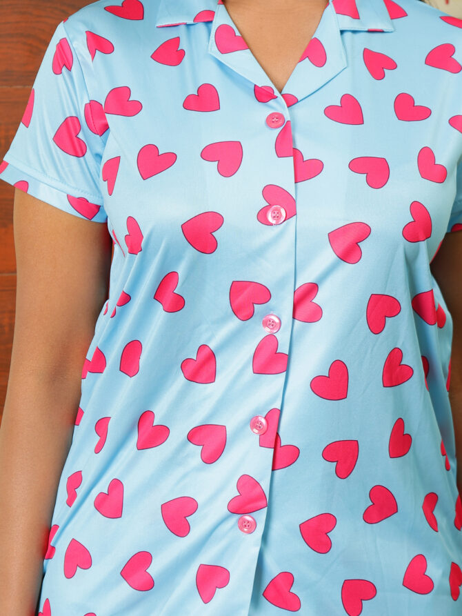 Feel Feather Night Suit For Women (Little Heart) - Image 5