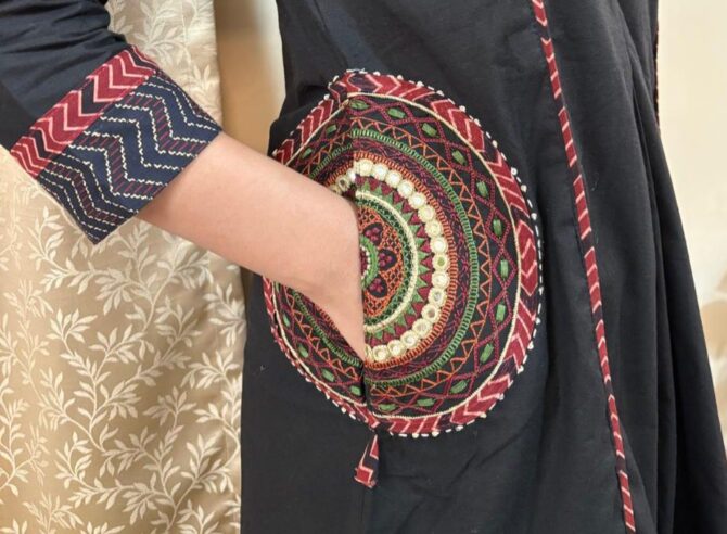 Pure Cotton A-Line Kurta Set For Women