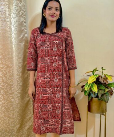 Ajrakh Hand – Block Print Kurtis For Women