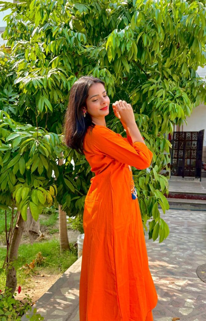 Orange Co-Ord Set For Women - Image 6