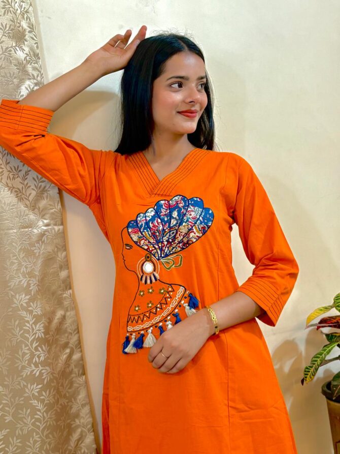 Orange Co-Ord Set For Women - Image 3