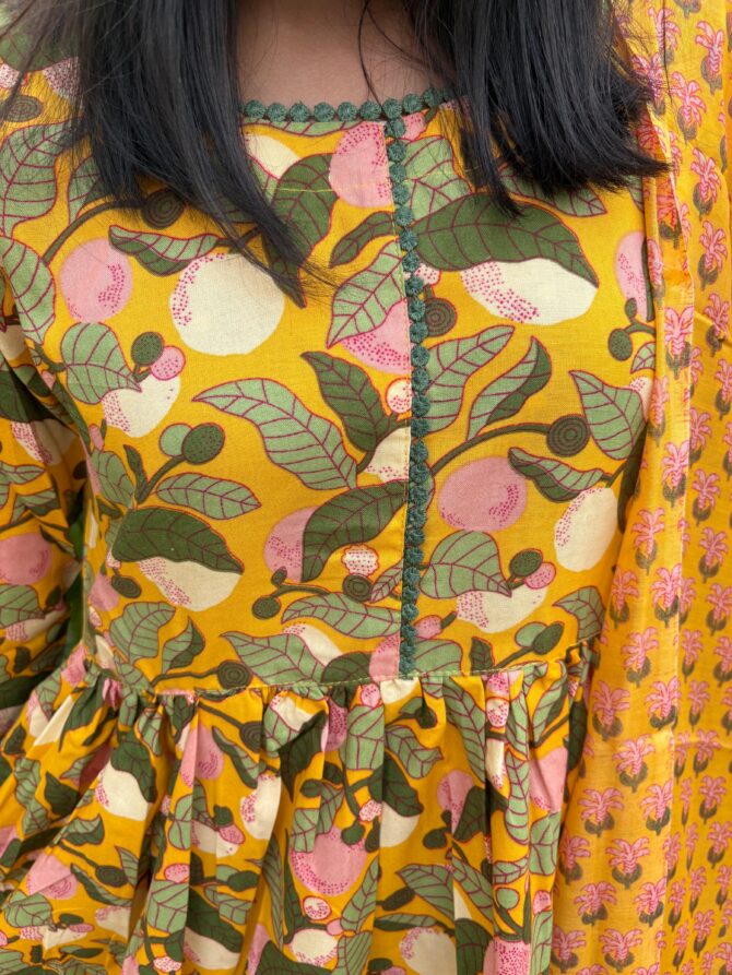 Feel Feather Pure Cotton Kurta Pant Set With Dupatta - Image 3