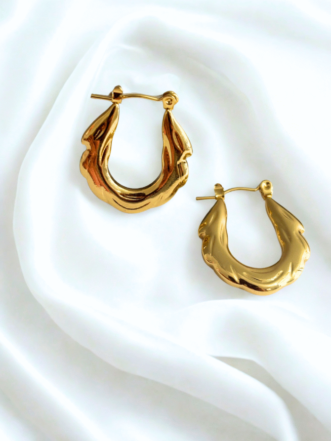 Anti - Tarnish Hoops Classic Anti-Tarnish Twisted Gold Hoops